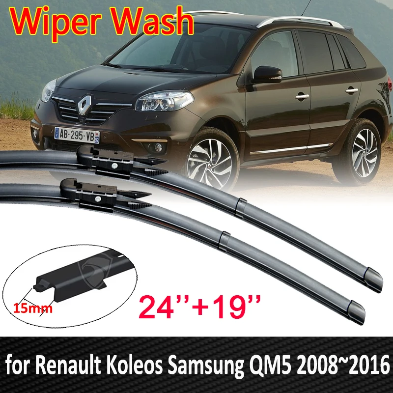 

for Renault Koleos Samsung QM5 2008~2016 Car Wiper Blades Front Windscreen Windshield Wipers Car Accessories 2012 2013 2014 2015