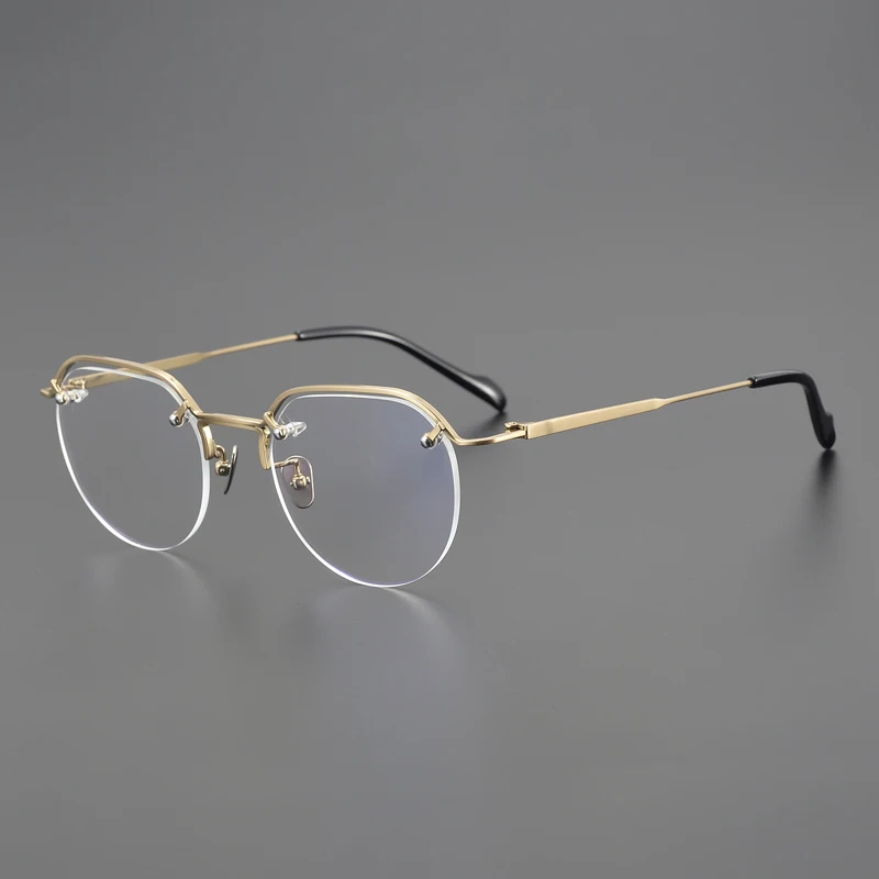 

Оправа для очков в стиле ретро для мужчин и женщин, винтажные дизайнерские титановые оптические очки для чтения при близорукости, индивидуализированные