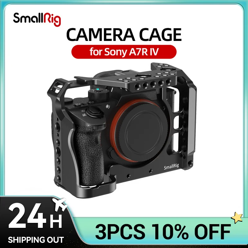 

Клетка SmallRig a7r4 A7R IV Camer для камеры Sony A7R Mark IV с резьбой 1/4 3/8, отверстие для микрофона, верхняя ручка, вспысветильник, сделай сам 2416