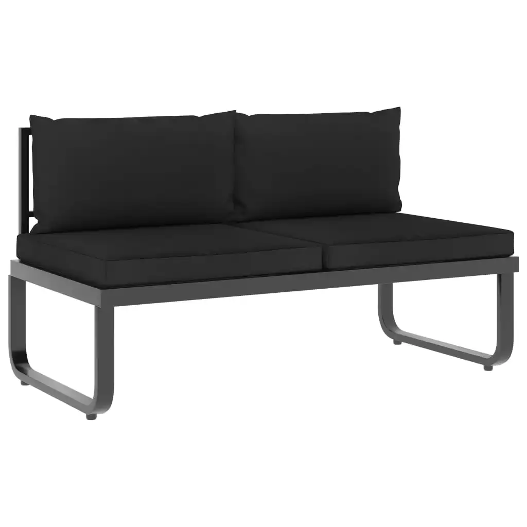 

Patio Outdoor Garden Corner Sofa Set Day Bed Furniture 4 Piece with Cushions Aluminum and WPC