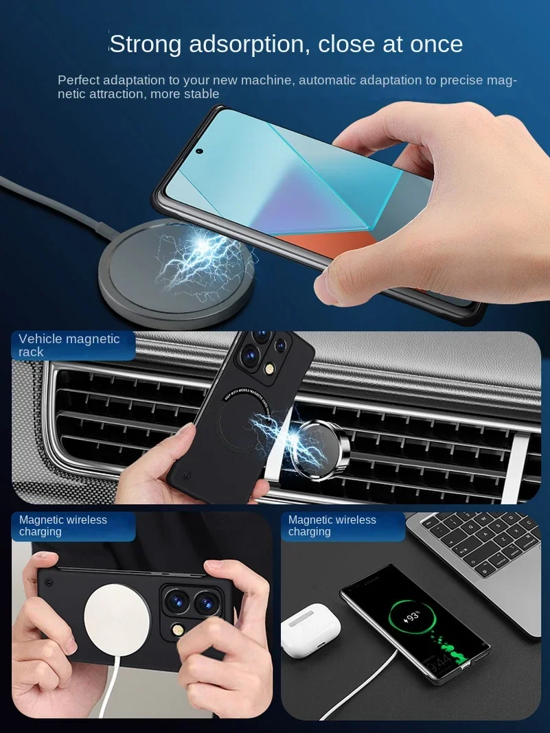 Матовый ультратонкий чехол без рамки из поликарбоната для Xiaomi Redmi Note 13 Pro Plus Note13