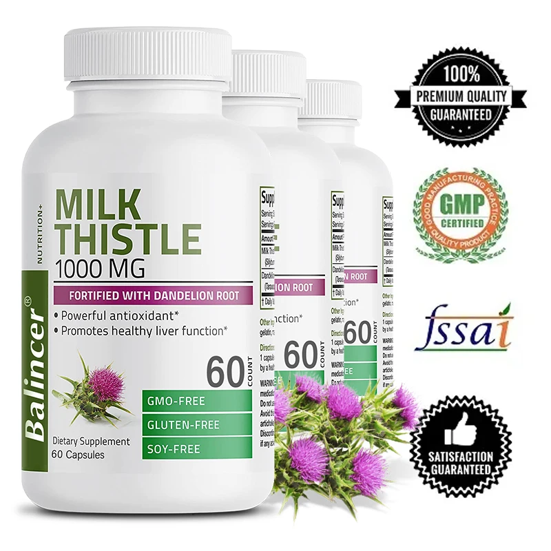 

Milk Thistle Supplement-Supports Antioxidant Detoxification,Maintains Healthy Liver Function Liver Health,Powerful Antioxidant