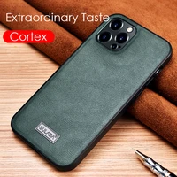 vintage luxury cowhide phone case for iphone 13 pro max ultra thin leather comfortable case for iphone 13 pro ma