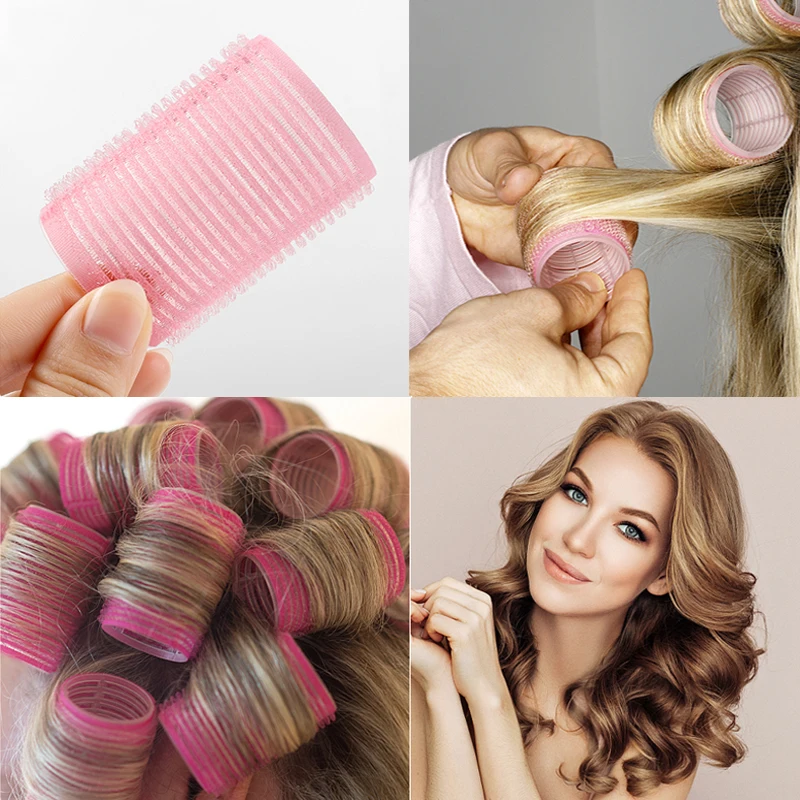 

5pcs/lot Plastic Hair Rollers Hairdressing Self-adhesive Bangs Roll Home Use DIY Magic Hair Styling Roller Curlers Beauty Tools