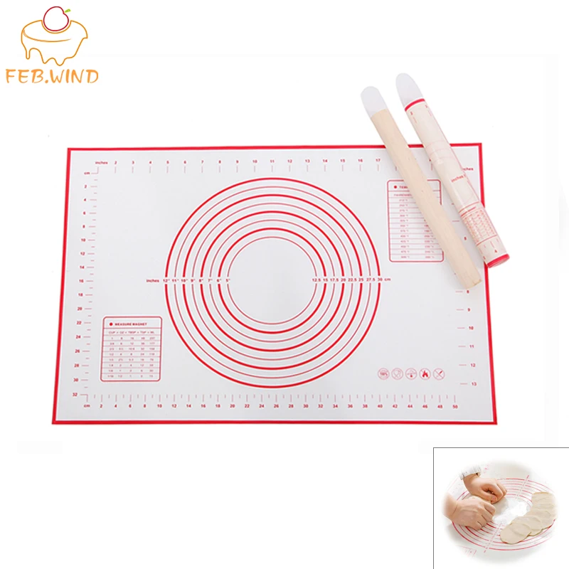 

Heat Resistance Silicone Baking Sheet Reusable Baking Liner for Oven Non Stick Silicone Rolling Mat for Pastry