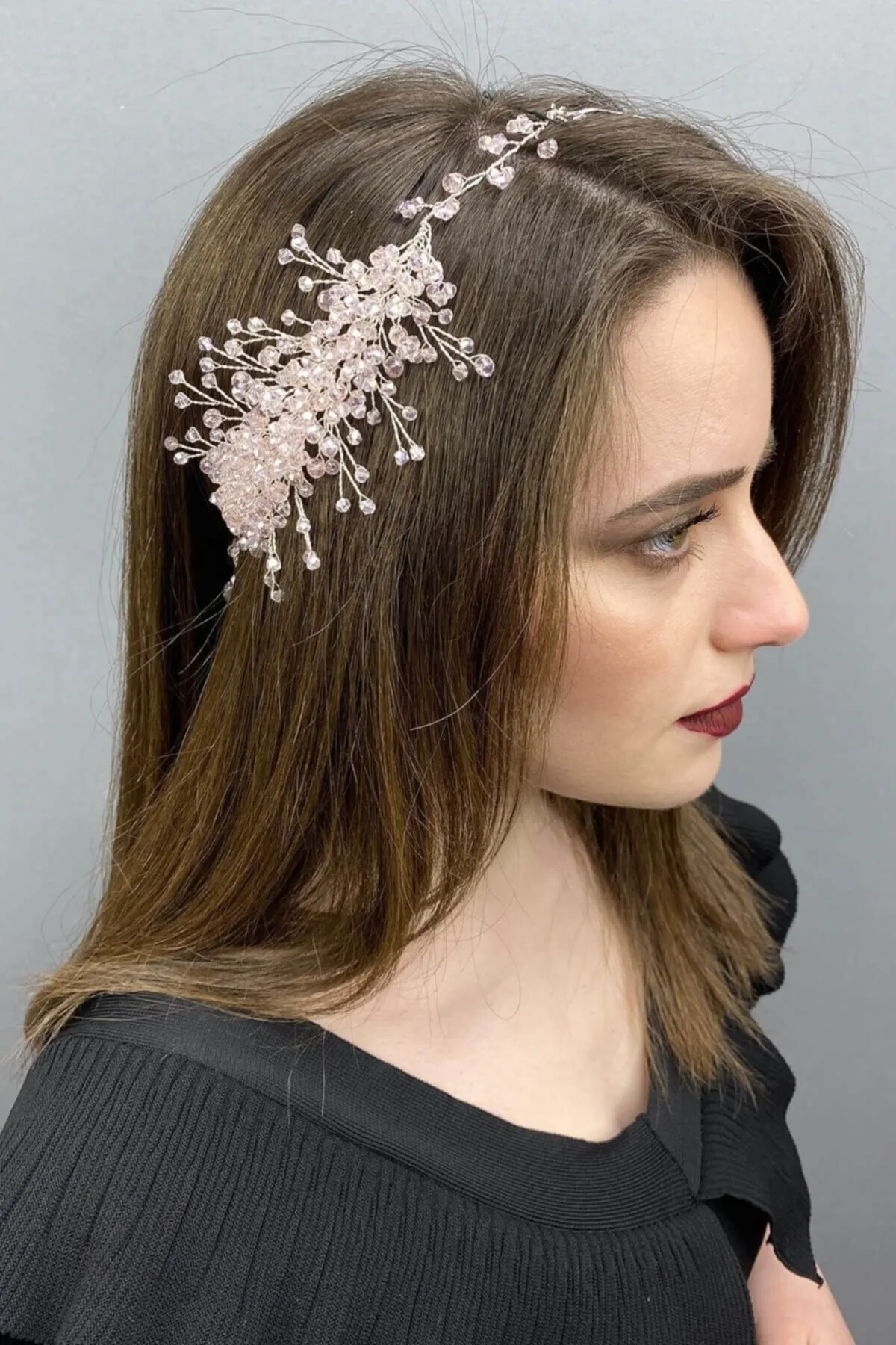 

Bridal Accessories Powder Bridal Crown And Hair Accessory Wedding Handmade For Bride And Bridesmaids