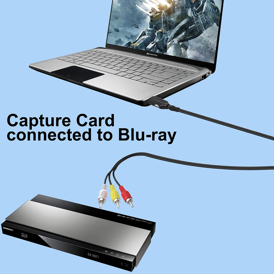 USB 2 0 Карта видеозахвата 3RCA на адаптер для VHS Box VCR TV поддержка Win 7/8/10 - купить по