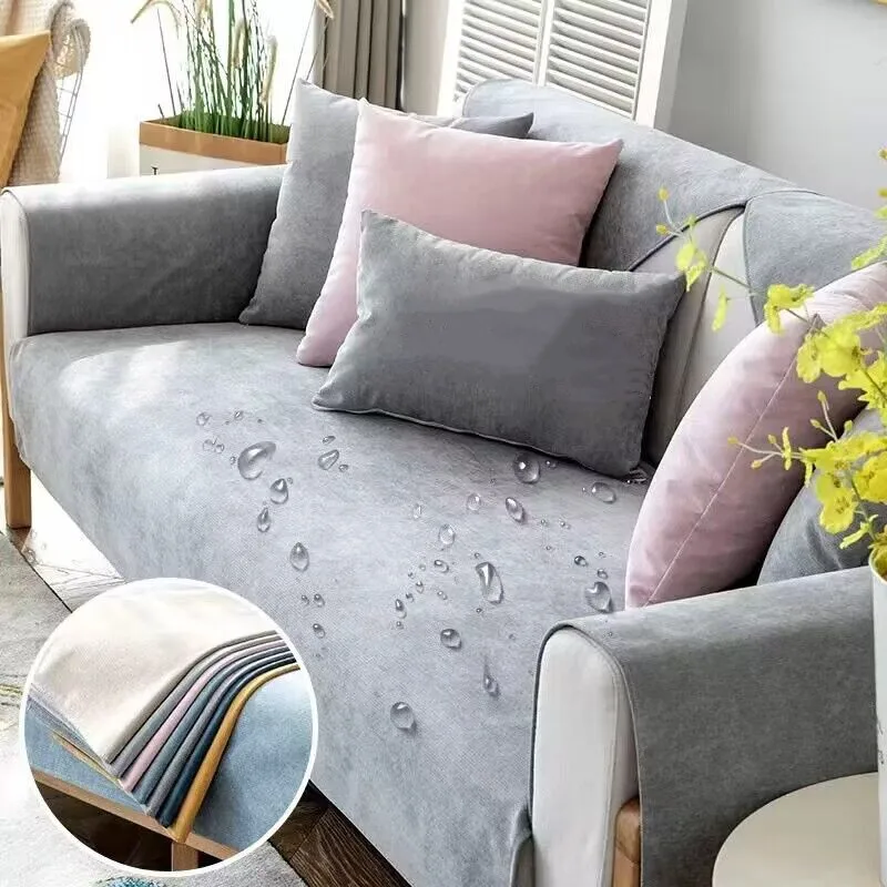 

Водонепроницаемое полотенце для подушки, однотонный защитный напольный коврик для домашних животных, собак и детей, нескользящий чехол для дивана, всесезонный универсальный чехол для дивана