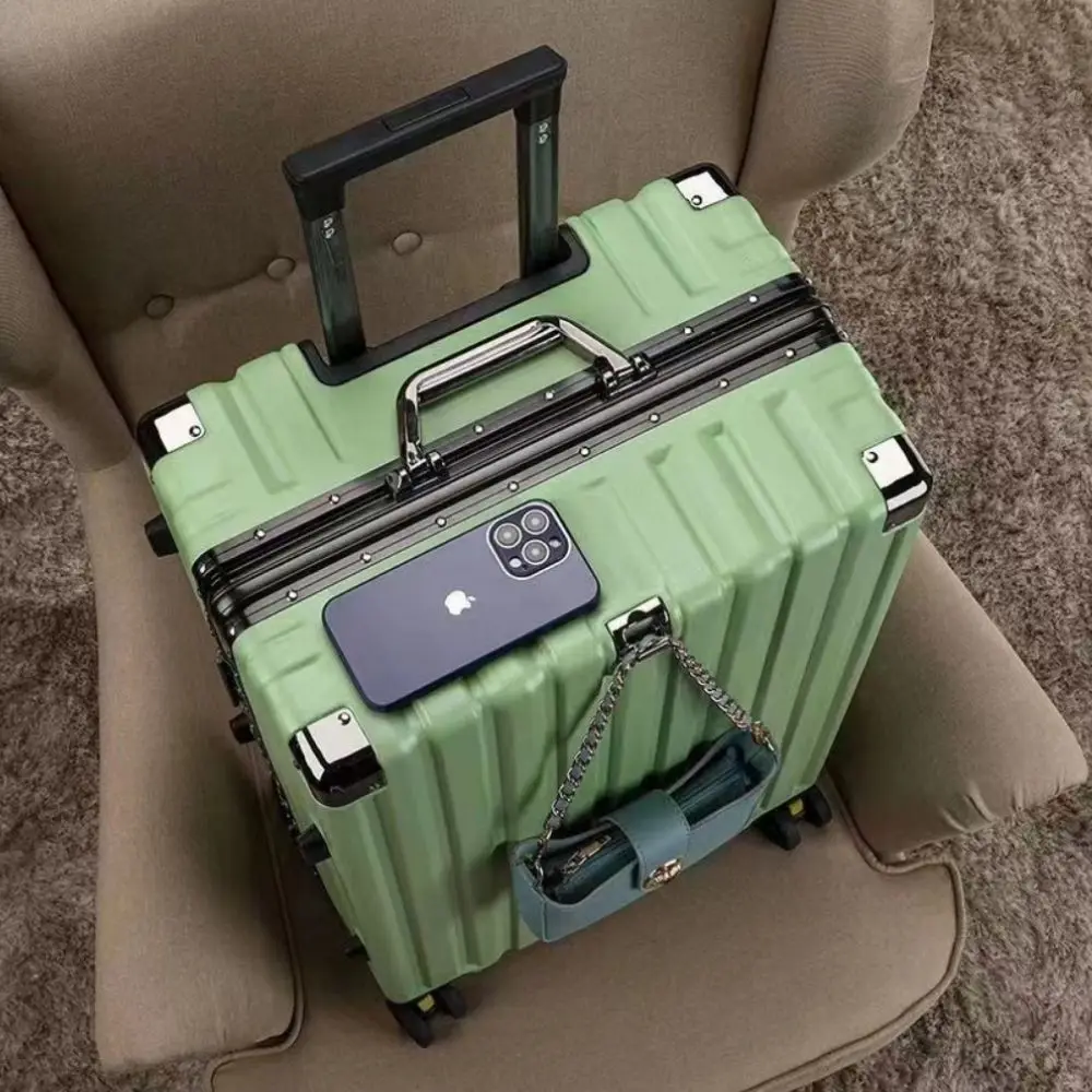 Luggage Fixed belt Aluminum Frame Trolley Case Universal Wheel Male And Female Boarding Case College Student Suitcase