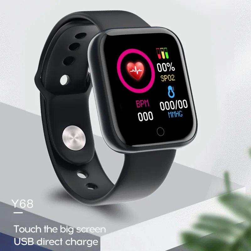 

Y68 Smart Bracelet Heart Rate Monitoring Reminder Step Counting Information Push Sleep Analysis Smart Sport Bracelet