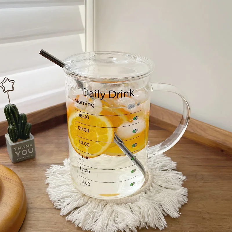 Кружка для воды 1000 мл термостойкие стеклянные чашки девочек бесплатная доставка