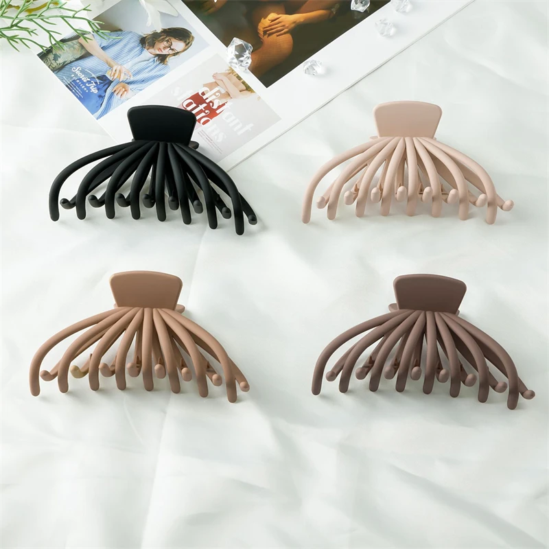

Fashion Acrylic Solid Color Matte Crab Hair Claws Hairpins Women Extra Large Ponytail Hair Clip Barrette Girls Hair Accessories
