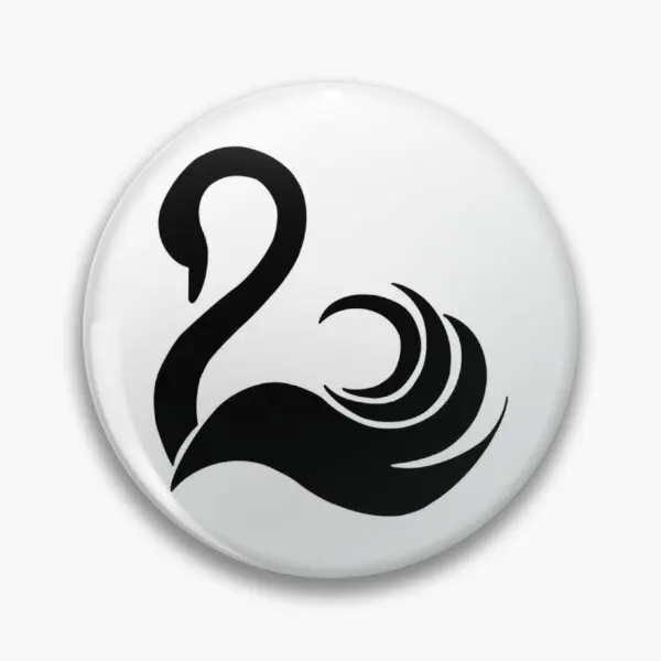 Символ Черного Лебедя мягкая пуговица шляпа металлическая забавная одежда