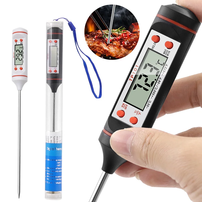 

Цифровой пищевой термометр TP101, кухонный измеритель температуры для барбекю, гриля, мяса, воды, масла, духовки, щуп, 50 шт.