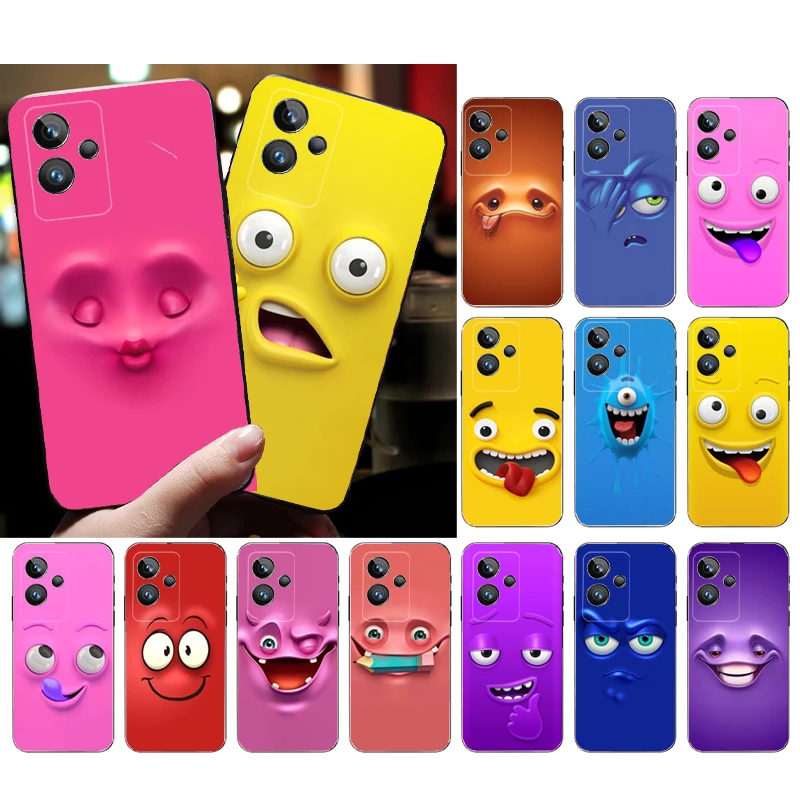 

Phone Case for OPPO Realme GT 2 Pro X2 Pro XT C25S 9 8 7 6 Pro 6i GT Master C3 C21 C21Y C11 X3 SuperZoom Art Funny Faces
