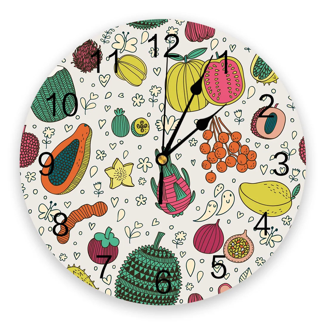 

Настенные цифровые часы с драконом, фруктами, искусственными драконами для гостиной, детских комнат, современный дизайн