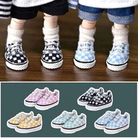 ob11 shoes fashion cloth shoes 5 color checkerboard plaid shoes for obitsu11 molly ymy gsc body9 112 bjd doll accessories
