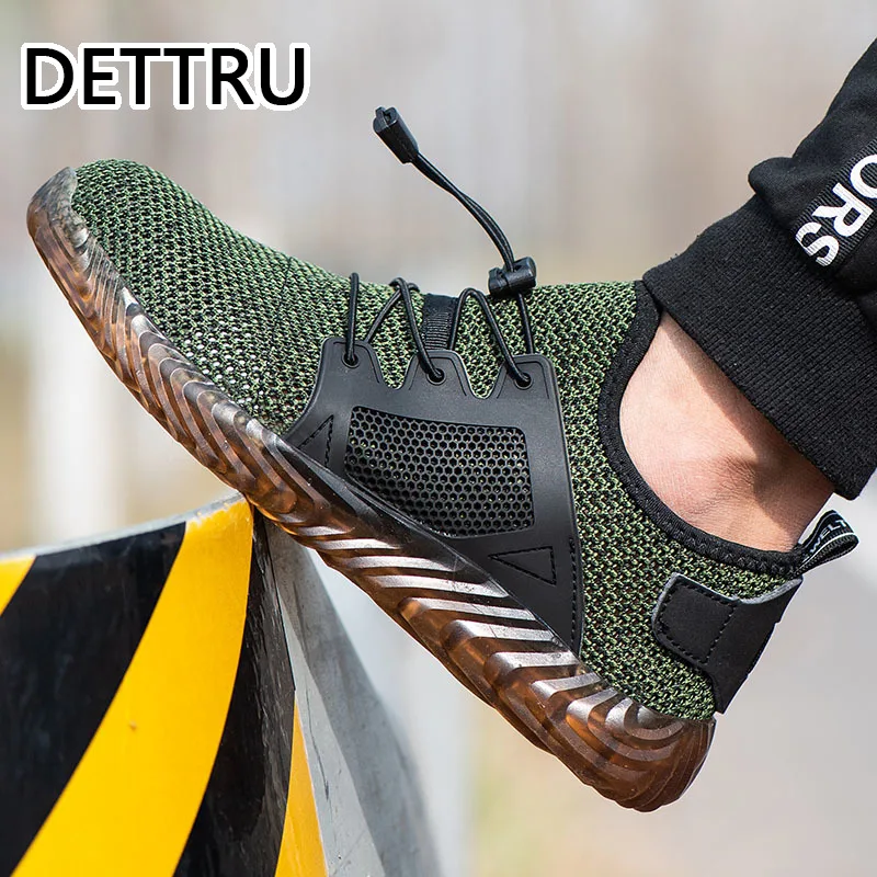 

DETTRU Indestructible Ryder Shoes Men and Women Steel Toe Cap Work Puncture-Proof Lightweight Breathable Sneakers #LAHXZ-80