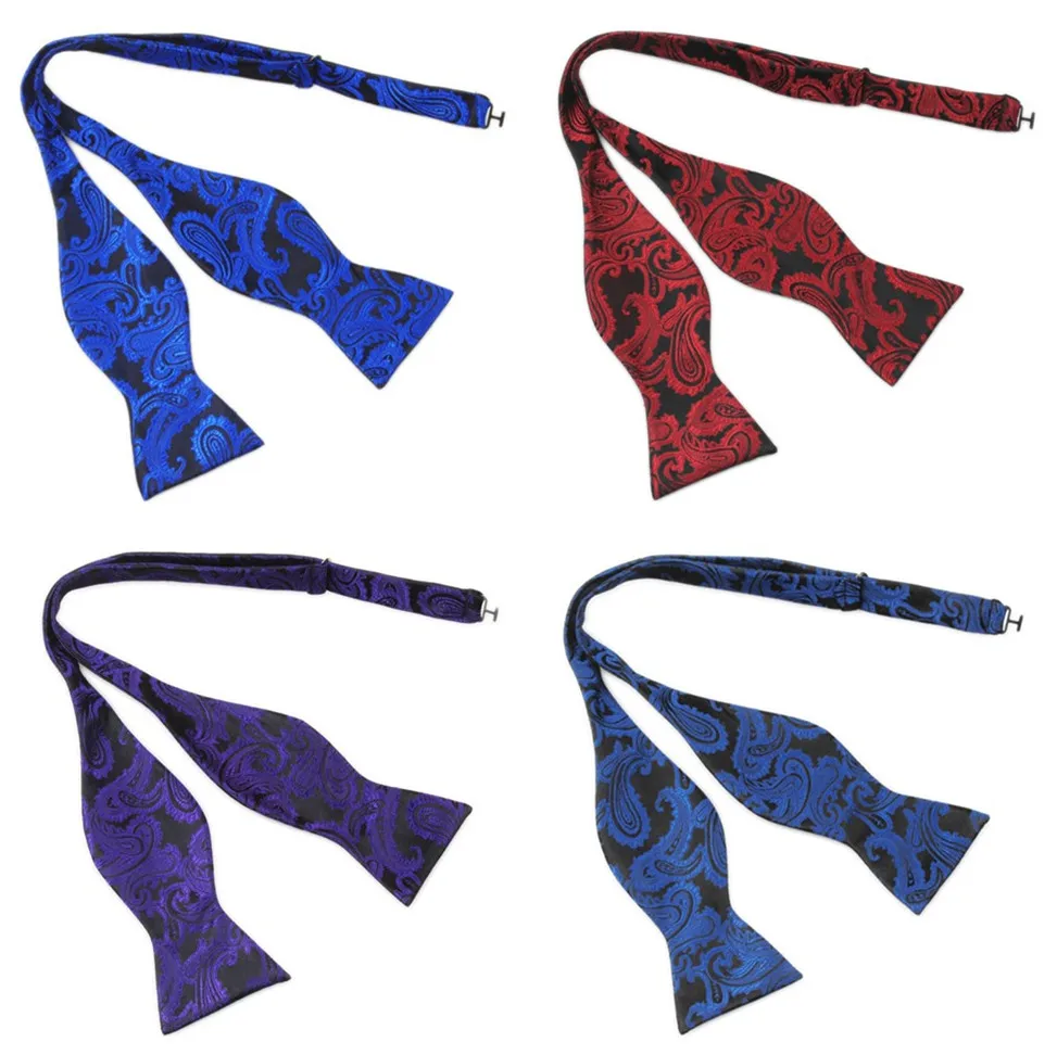 

Classic Bowtie for Men 2022 Wedding Party Business Cocktail Accessories Suit Bow Tie Paisley Floral Pink Red Bowties