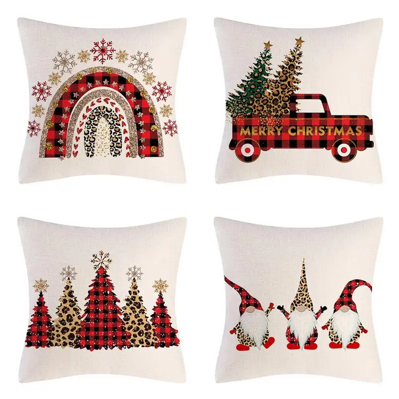 

29 Style 4PCS/set 45cm Christmas Decorations For Home Xmas Noel Ornament Happy New Year Merry Christmas Cushion Cover Pillowcase