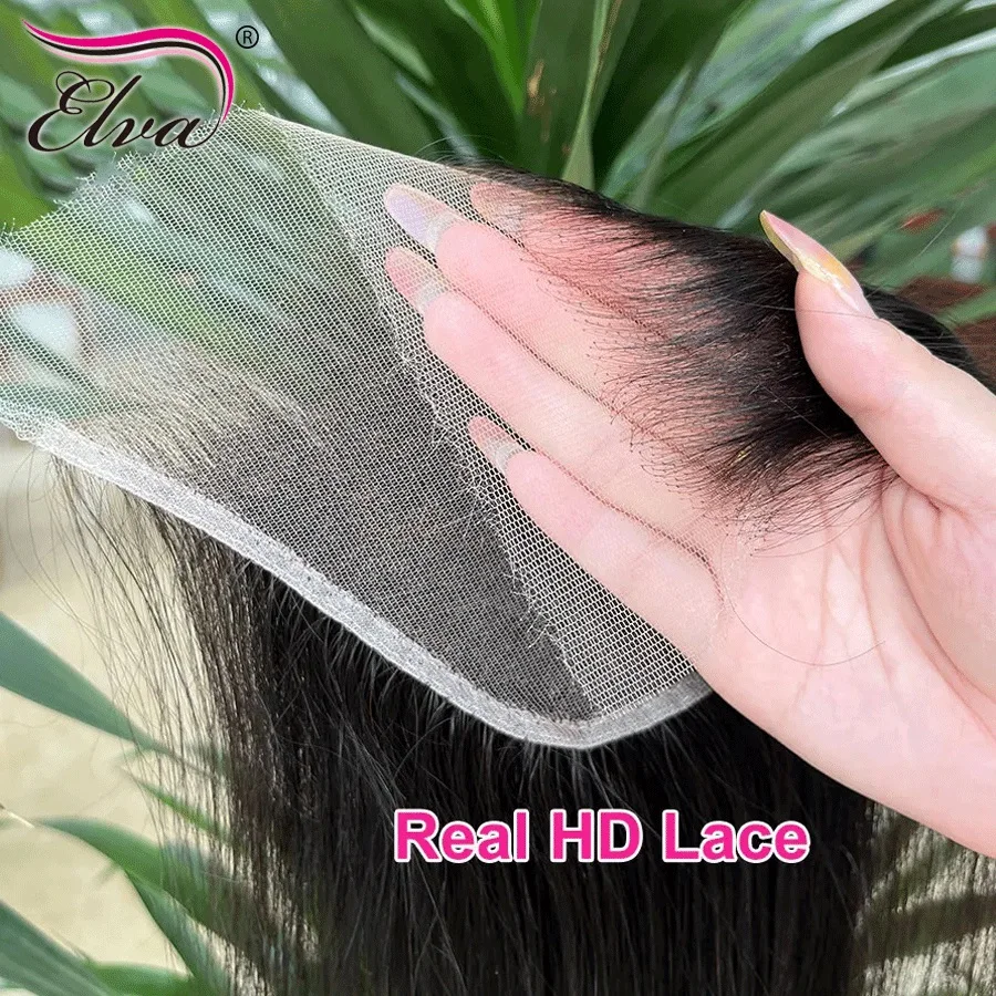 100% настоящие HD кружева 7X5 с глубоким пробором Кружевная застежка Человеческие