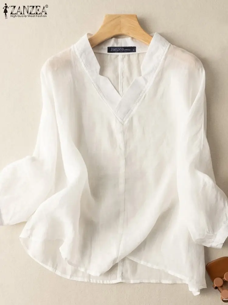 

Женская Однотонная рубашка с длинным рукавом, свободного покроя