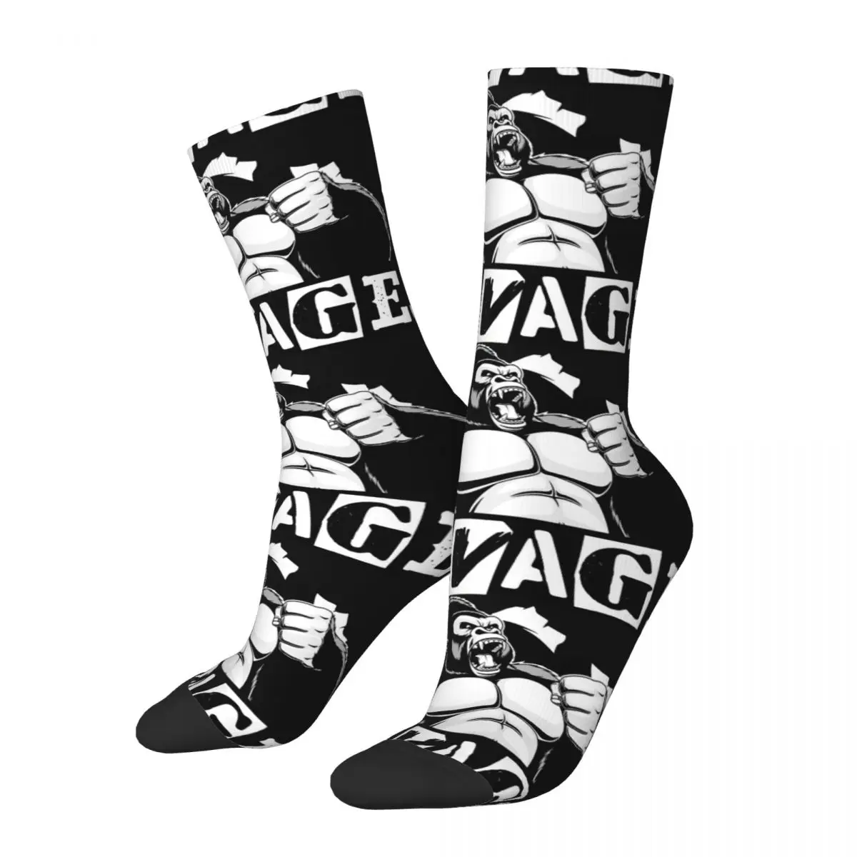 

Счастливые забавные мужские Компрессионные носки Essential Vintage Harajuku King Kong фильмы Монстр уличный стиль новинка узорные короткие носки