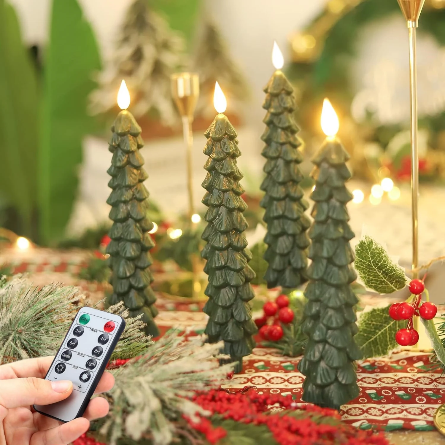 Светодиодные беспламенные восковые свечи 10 дюймов 3-6 шт