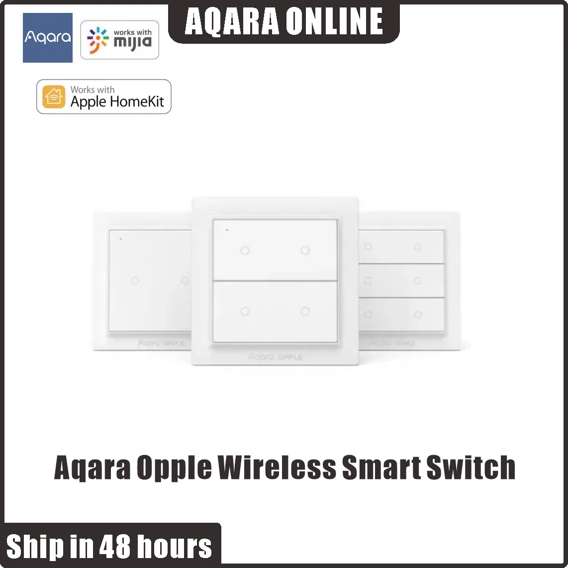 New Aqara Opple Wireless Smart Switch No Wiring Required Work With Smart Home App Apple HomeKit Wall Switch Global Version