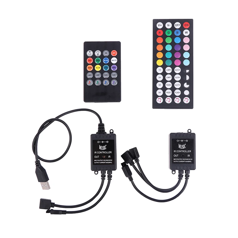 

Беспроводной Диммер на 20/44 клавиш, музыкальный светодиодный пульт управления, ИК-пульт дистанционного управления, ler Звуковой Датчик управл...