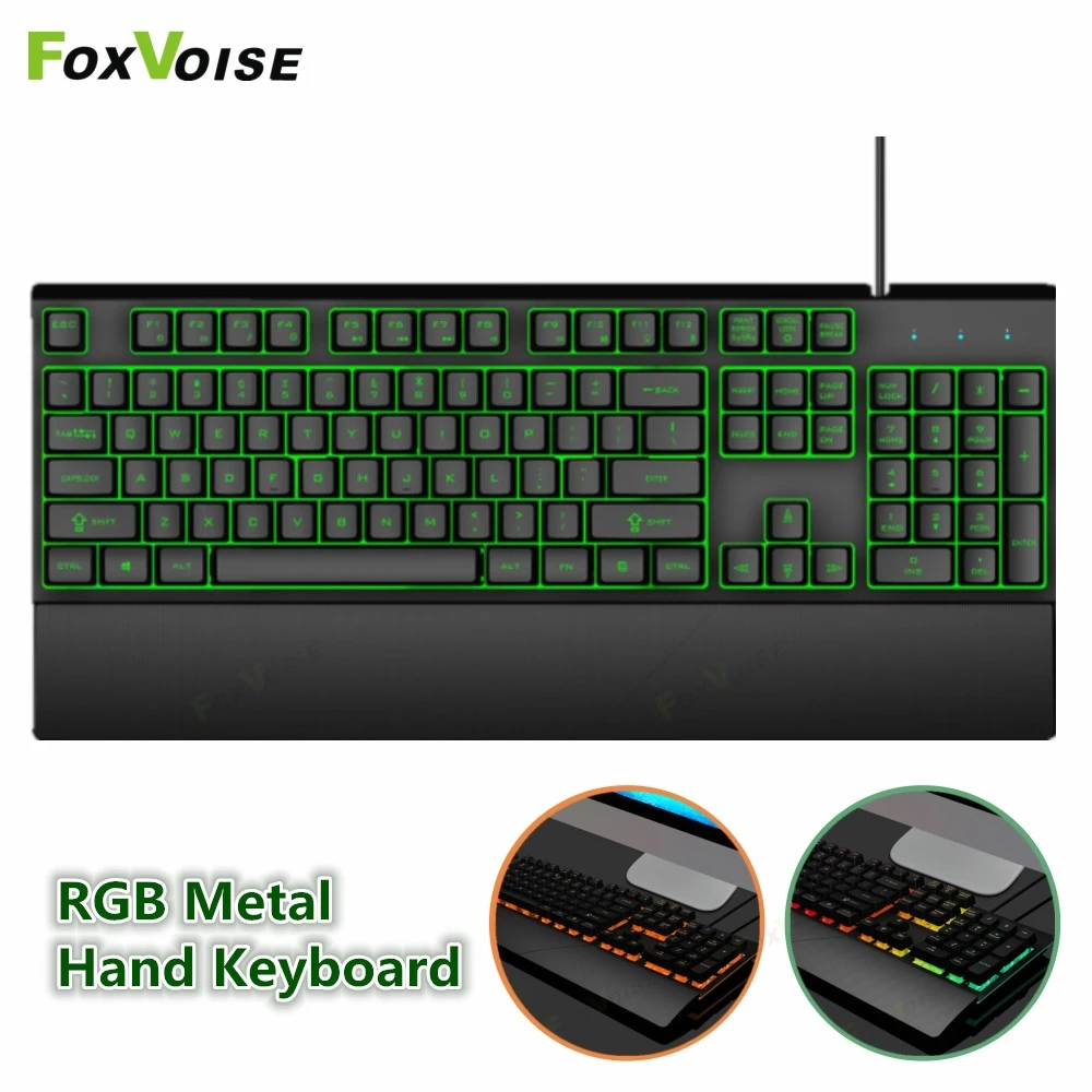 Игровая клавиатура с RGB-подсветкой механическая Водонепроницаемая эргономичная