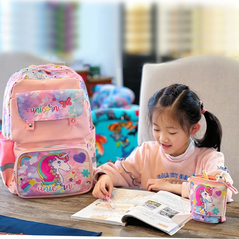

Cartoon Anime Children Pencil Case Unicorn Telescopic Zipper Stationery Bag Cute Elementary School Pen Holder Children Gift