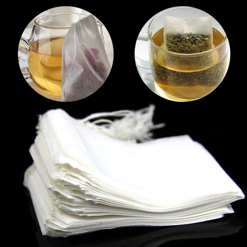 

Нетканая Еда Класс ткань Чай Сумки 100 шт. Чай мешочные фильтры для специй Чай с заварочной струнной уплотнение фильтр для приправ Чай сумки