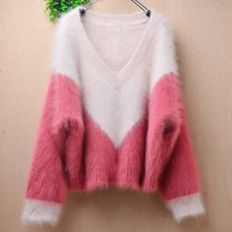 

Женский кашемировый свитер с V-образным вырезом и рукавом «летучая мышь»