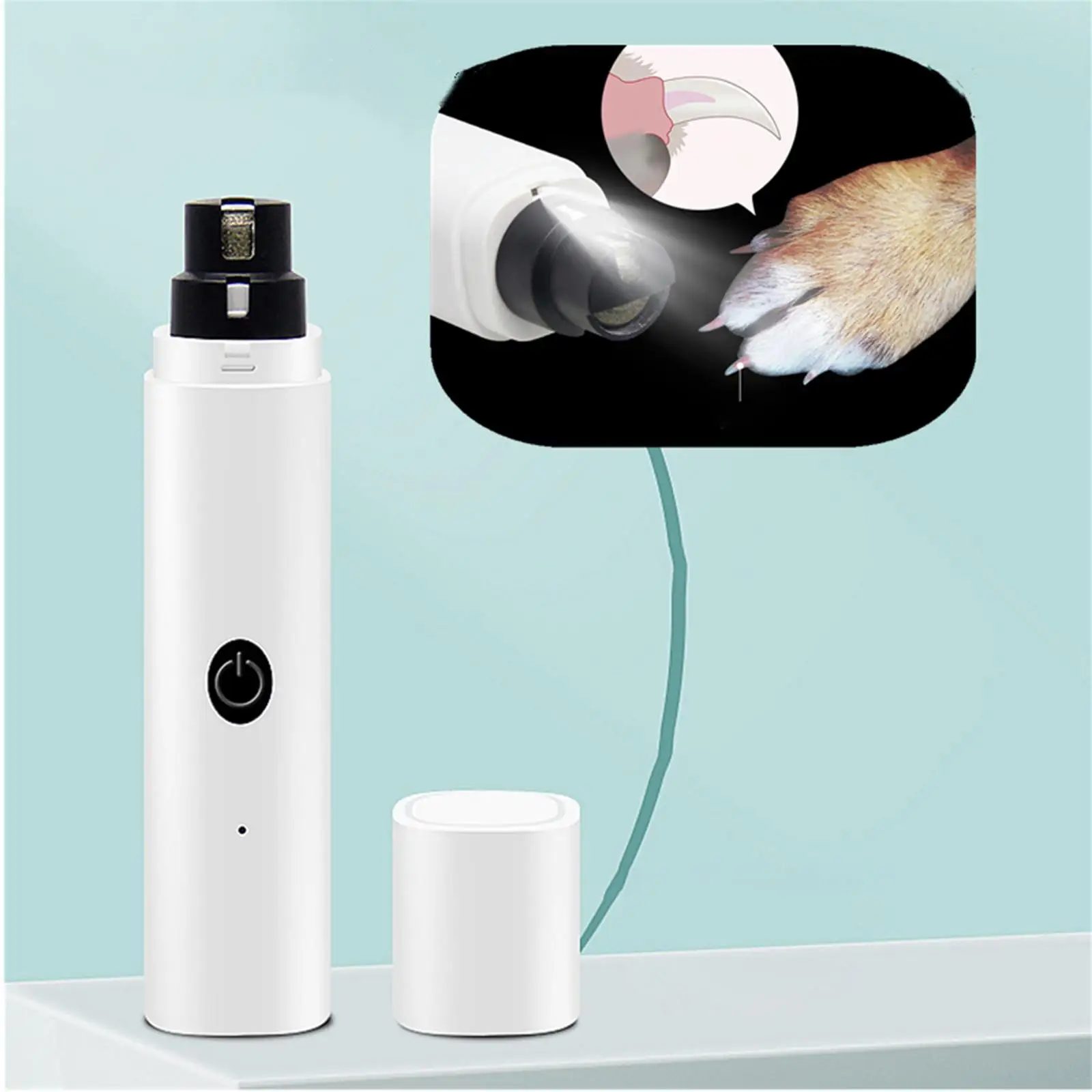 

Pet Nail File Paw Nail Polisher Low Noise Portable Electric Grooming Tool