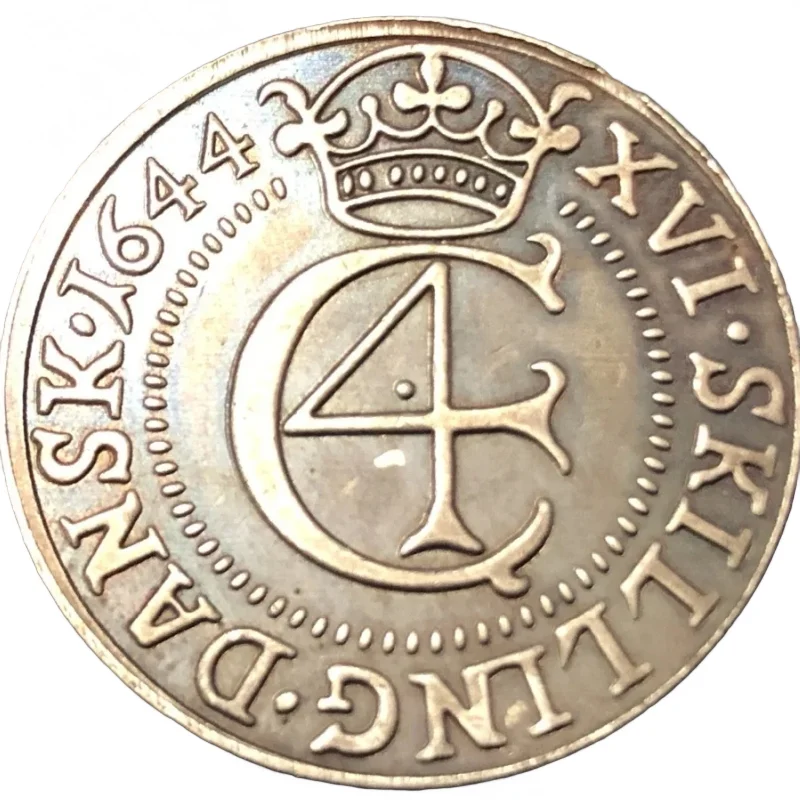 

Копировальная серебрянная монета Дания 1644 года