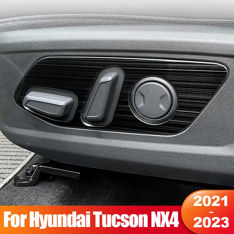 

For Hyundai Tucson NX4 2021 2022 2023 Hybrid N Line Car Seat Adjusting Switch Panel Cover Trim Sticker Interior Accessories