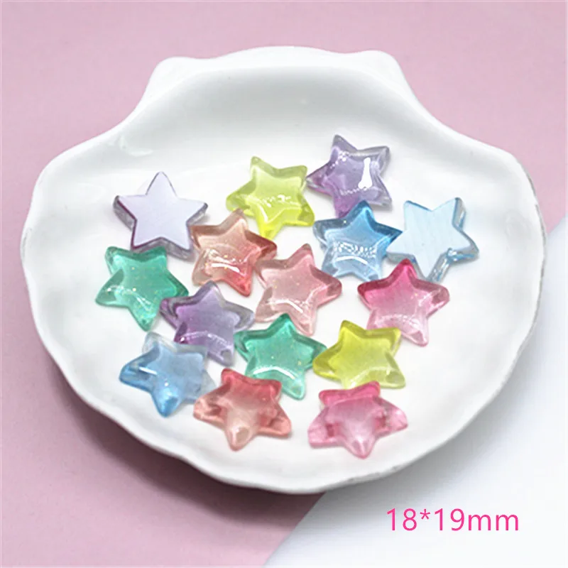 20 шт. разноцветные кабошоны из смолы с плоским основанием