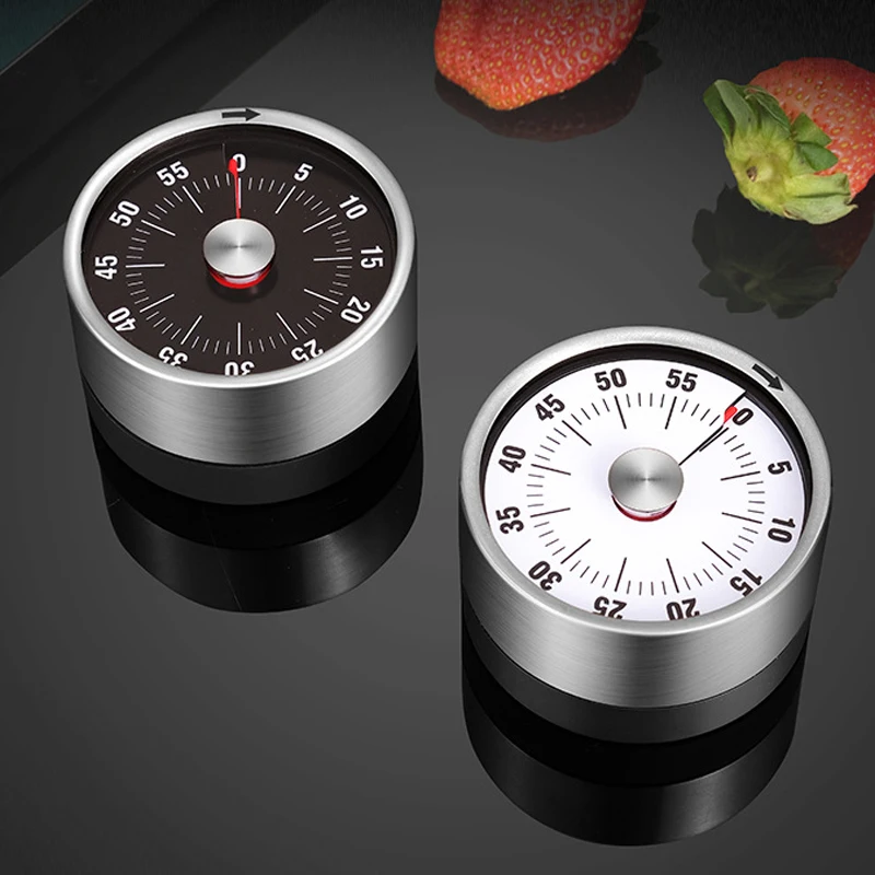 

Kitchen Timer Magnetic Countdown Cooking Alarm Reminder Stainless Steel No Battery Cooking Teaching Working Baking Time Reminder