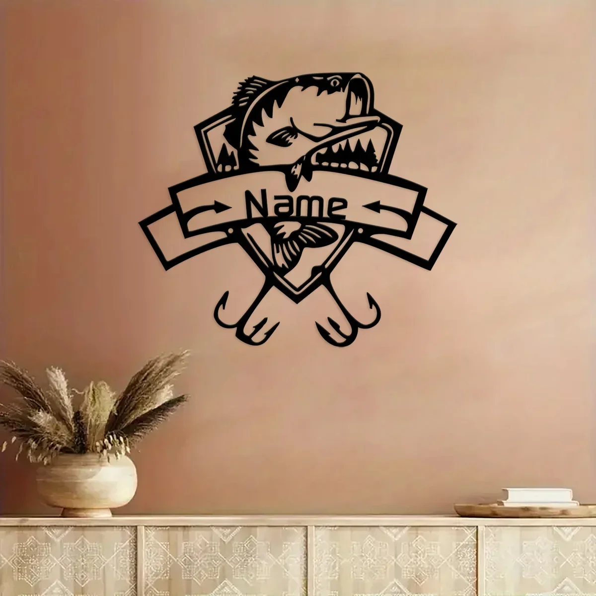 Персонализированная металлическая табличка для рыбалки