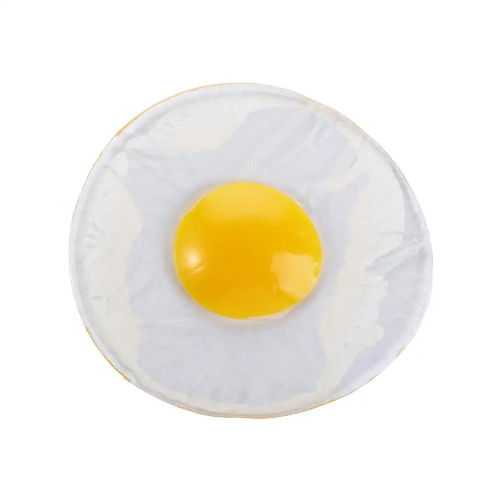 Детская игрушка для ролевых игр кухонная еда жареное яйцо из ТПР сжимаемое