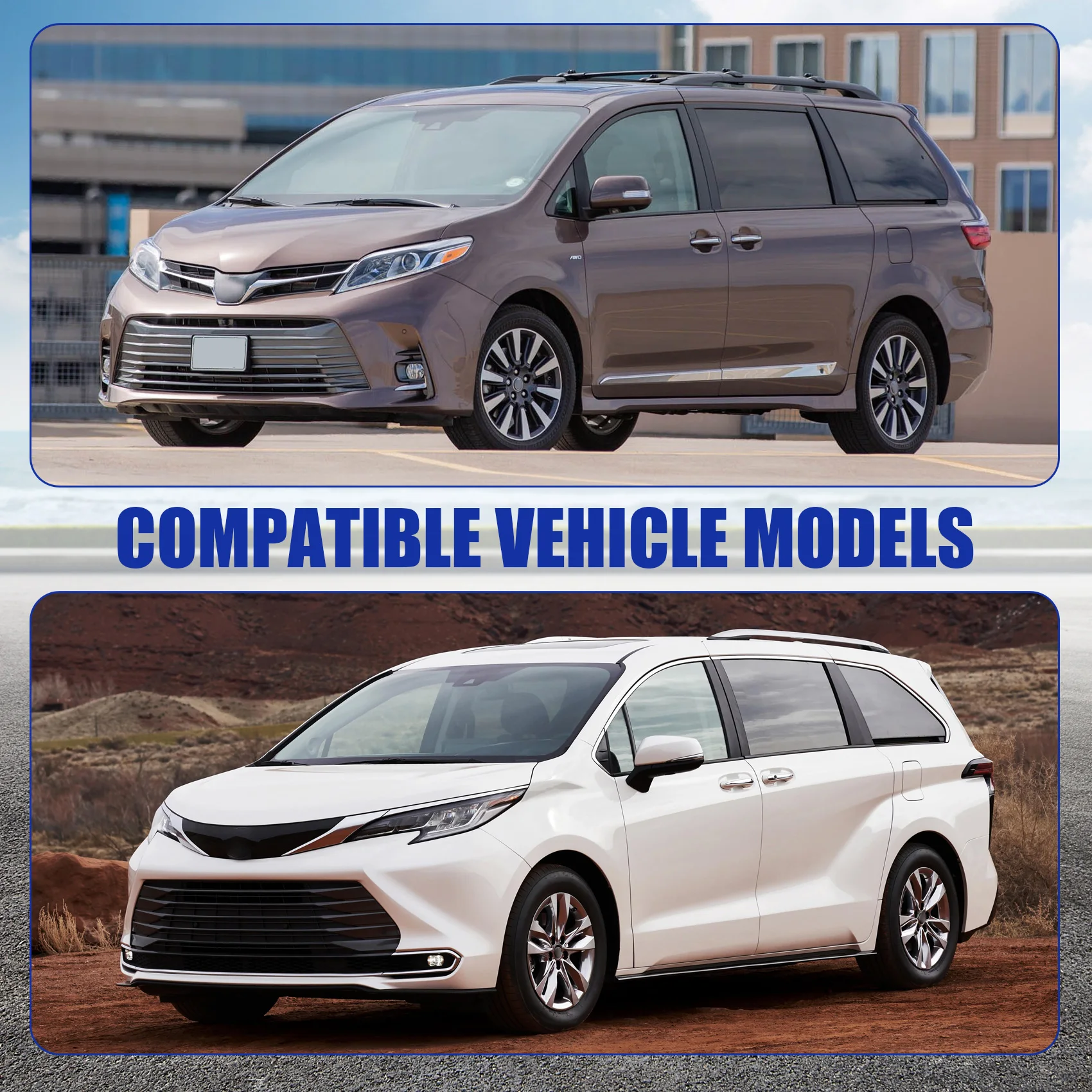 Фото ABTD-автомобильный купольный светильник для чтения, корпус объектива 81362-08020 81362-08030 для Toyota Sienna 2015-2020, внутренняя крышка освещения на крыше автомобиля №2