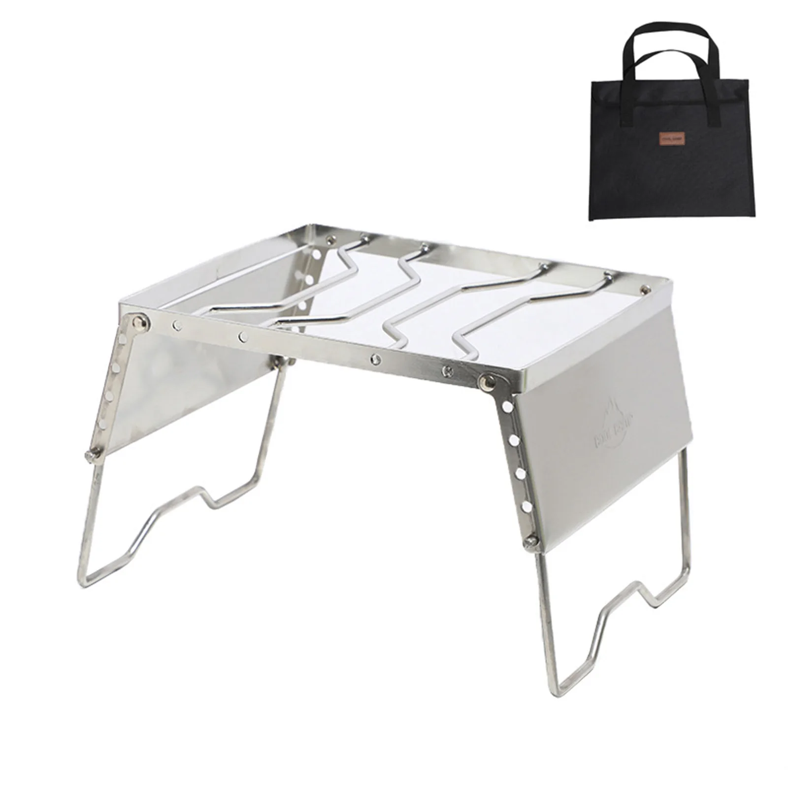 

Square Stove Stand Durable Stainless Steel Camping Accessory Lightweight Furnace Head Frame Stove Propane Gas Cooker Stove Racks