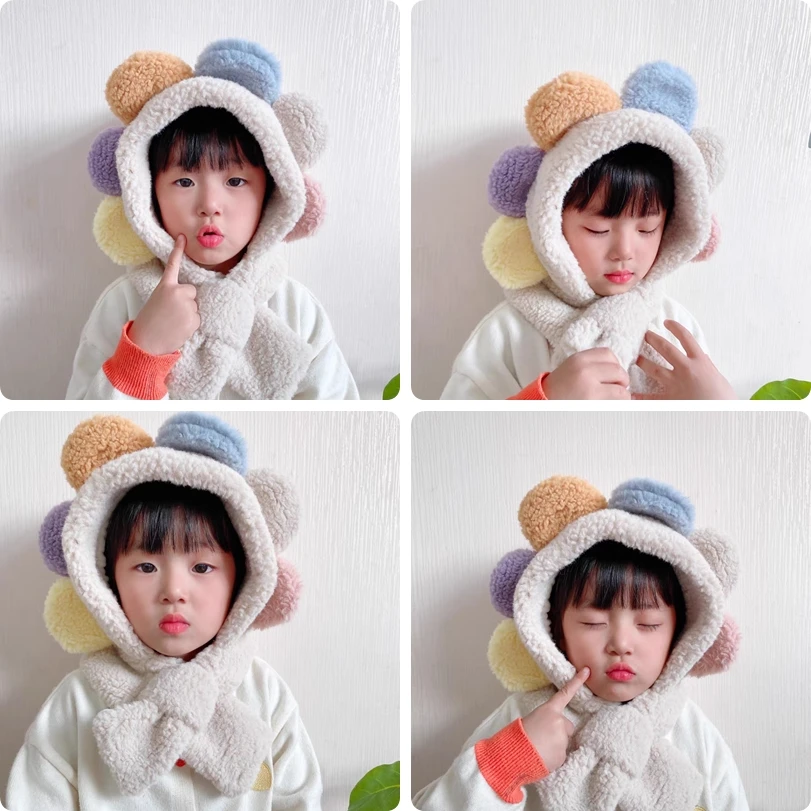 шапка с ушками ушами для девочки детская Детская плюшевая на возраст 1-5 лет | Мать