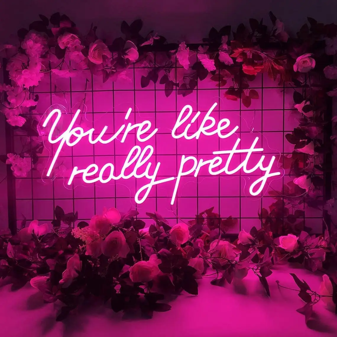 You're Like Really Pretty Neon Sign Led Light, Custom Neon Sign, Wedding Neon Sign, Hand Crafted Wall Hangings, Wall decor, Birt