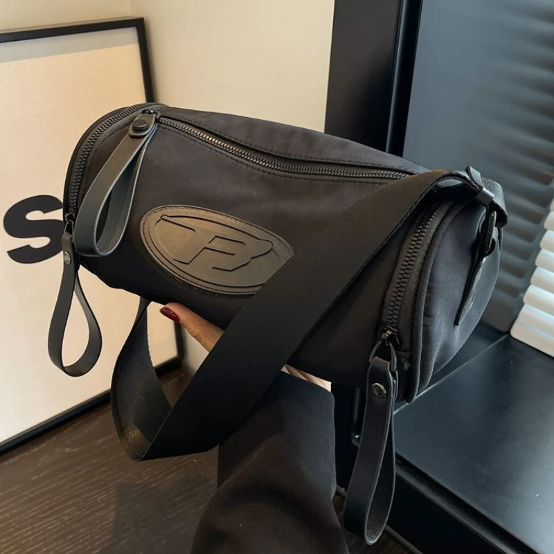 Повседневная нейлоновая тканевая сумка для женщин новая модная широкополосная