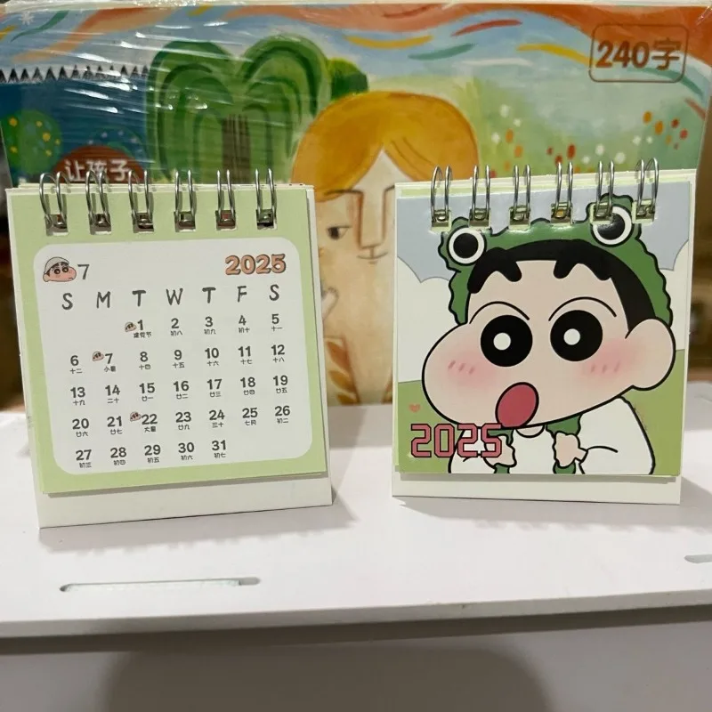 Настольный календарь Crayon Shin-chan 2025 простой настольный мини-календарь маленького