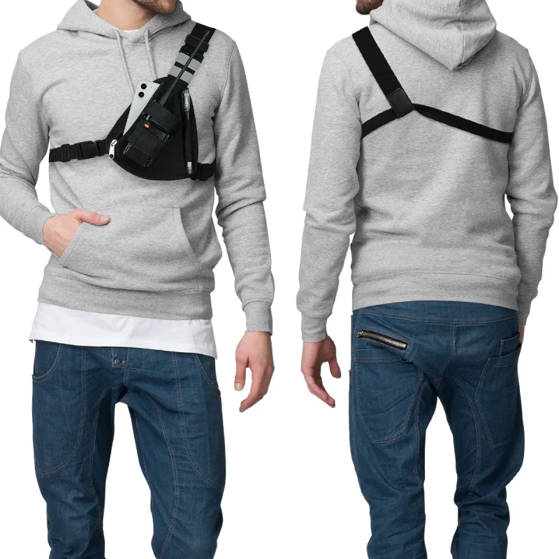 Multifunction Chest Bag Tactical Harness With Adjustable Shoulder Bag For Walkie Talkie Baofeng UV5R UV-13PRO 888S Radio