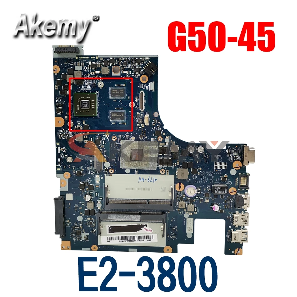 

NM-A281 mainboard For Lenovo G50-45 laptop motherboard NM-A281 motherboard E2-3800 CPU R5 M230 2GB GPU