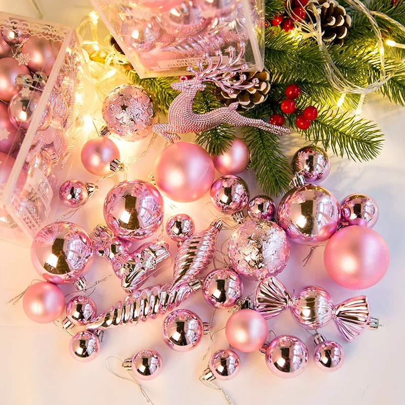 

30 шт./коробка, Разноцветные Милые Рождественские шары в виде лося, подвеска на рождественскую елку для дома, украшения для рождественской вечеринки, товары для творчества и нового года и Рождества